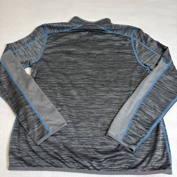 AT&T Employee Uniform Grey Blue Reversible 1/4 Zip Pullover Sweater Med - Picture 8 of 9